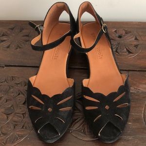 Gentle Souls Lily Moon Black Suede Sandal